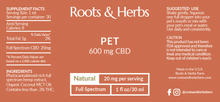 Load image into Gallery viewer, Pet 600mg CBD