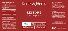 Load image into Gallery viewer, Restore 1200mg CBD