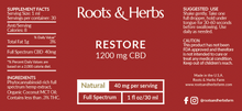 Load image into Gallery viewer, Restore 1200mg CBD
