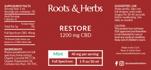 Load image into Gallery viewer, Restore 1200mg CBD
